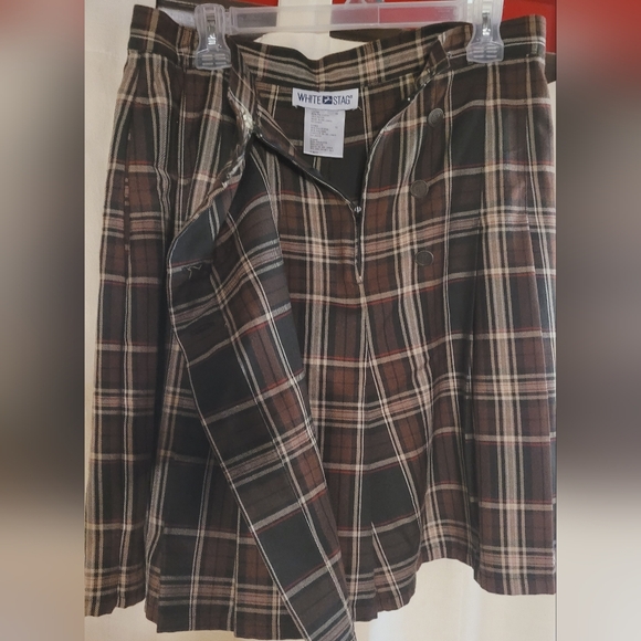 Plaid White Stag Skort size 16 - Picture 3 of 5